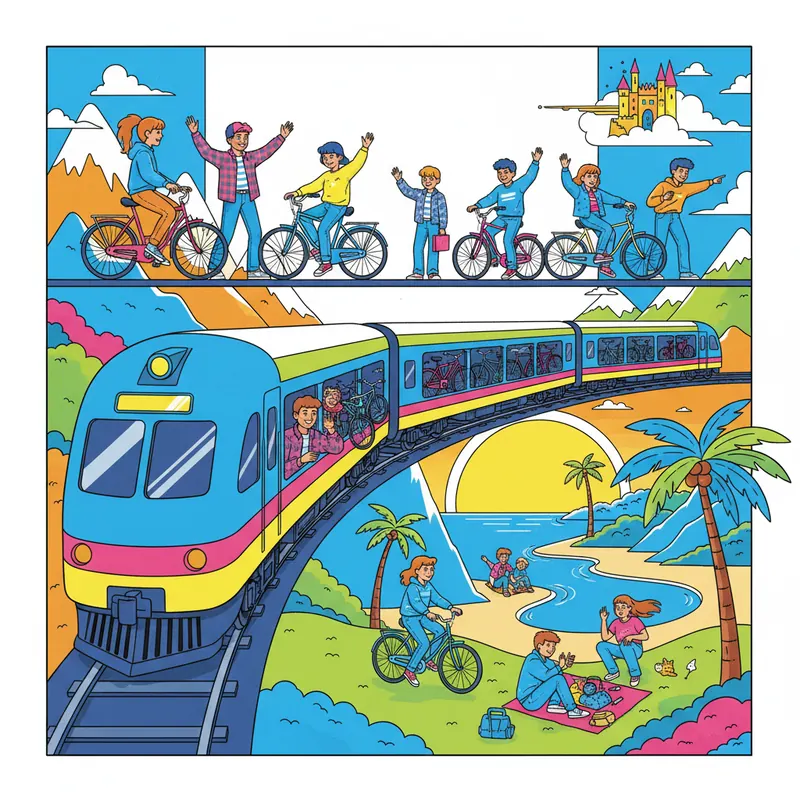 הרפתקה על גלגלים: רכבת ואופניים לטיול חלומי!