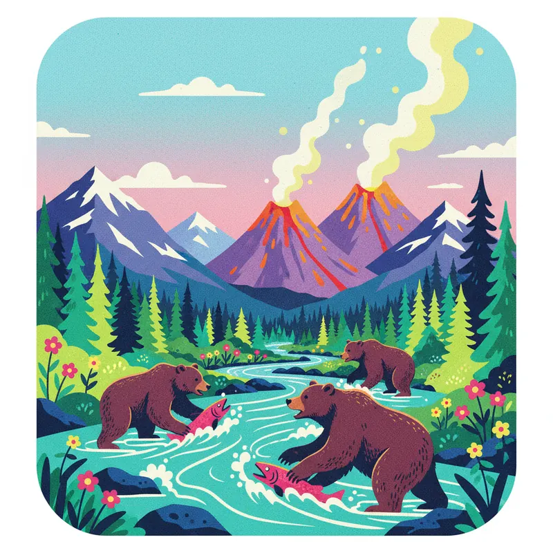 פארק קלארק: דובים, הרי געש וטבע פראי באלסקה!