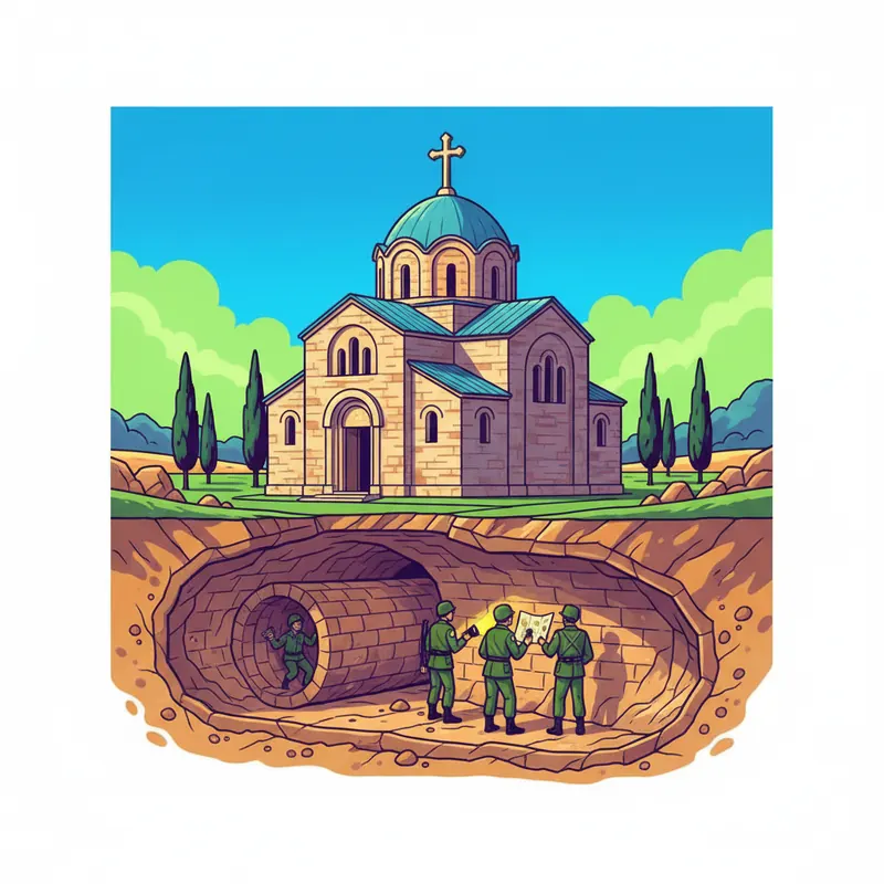 צה"ל חשף: מנהרה של חיזבאללה מתחת לכנסייה בלבנון