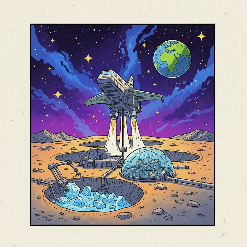 נאס"א מפתחת דלק לחלליות מקרח על הירח!