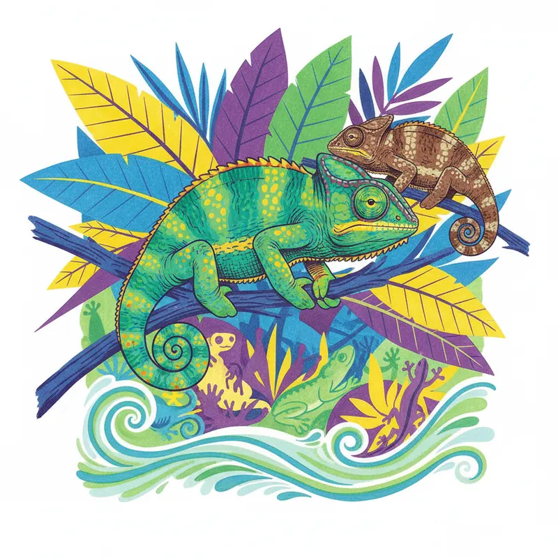 הזיקית המדגסקרית: אלופת ההסוואה הירוקה!