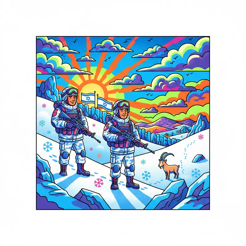 חיילים בשלג החרמון: שומרים על הגבול הצפוני!