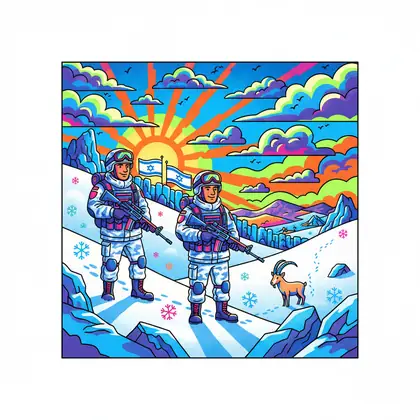 חיילים בשלג החרמון: שומרים על הגבול הצפוני!