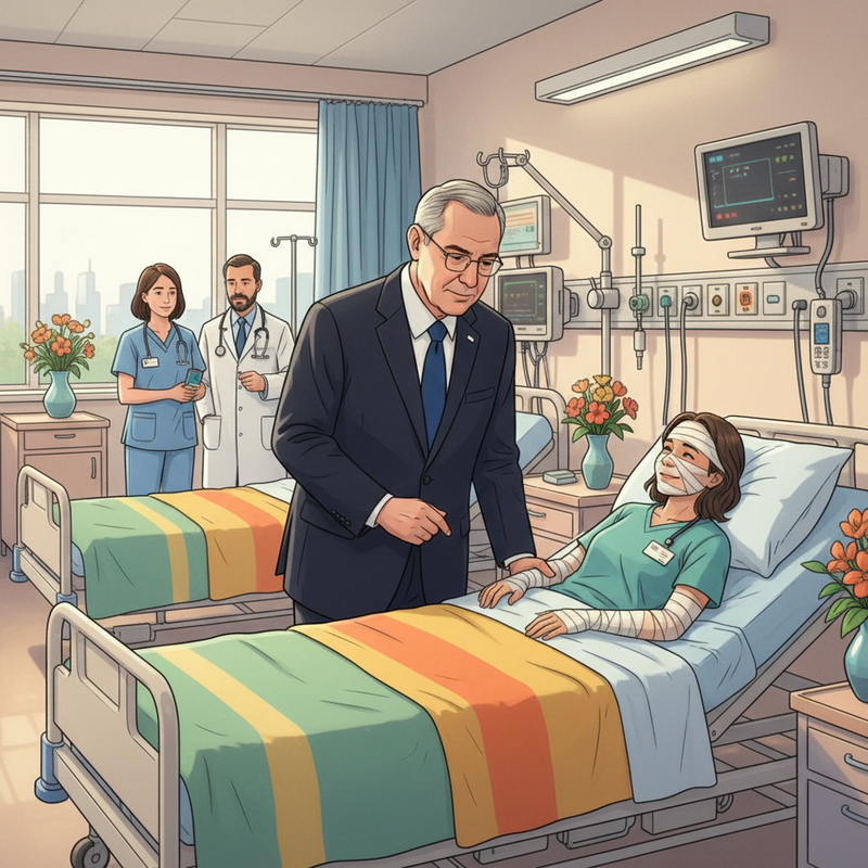 הנשיא הרצוג ביקר פצועים מסורוקה: 'מלאכת קודש בתנאים לא פשוטים'